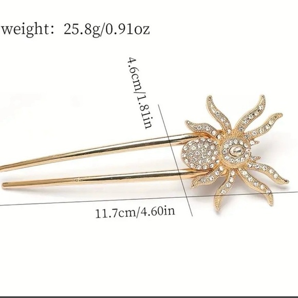 Rhinestone spider 🕷️ hair stick - Picture 3 of 3